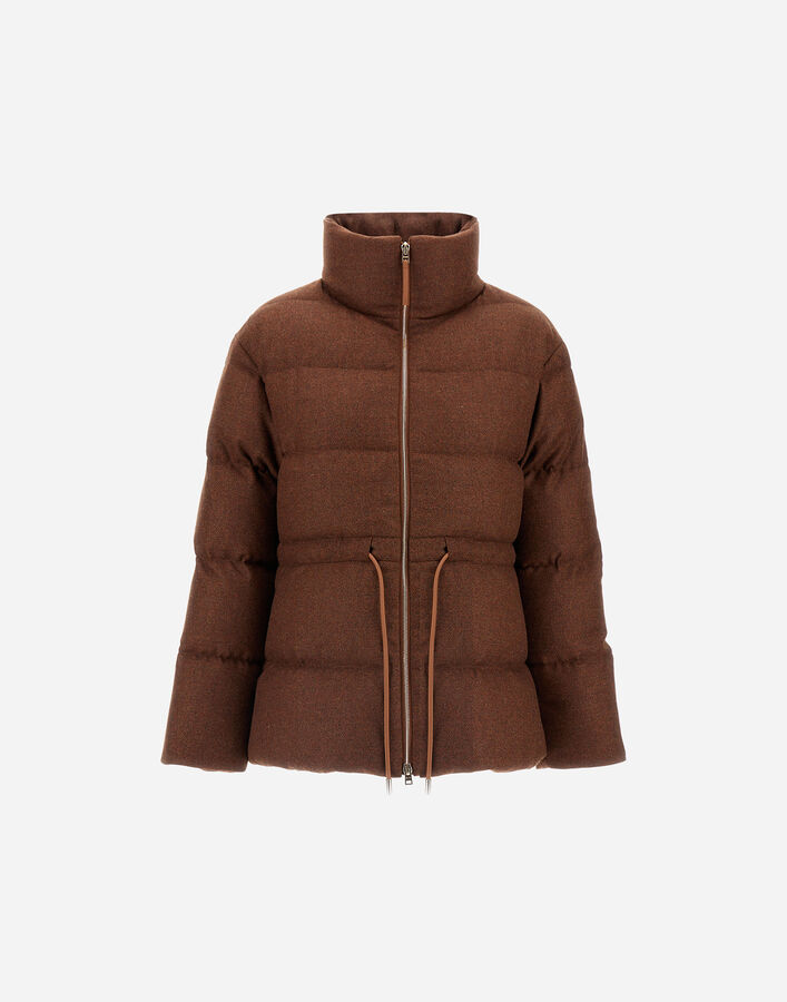 Herno SHORT PARKA IN VIRGIN WOOL TWEED  PI002082D334662240