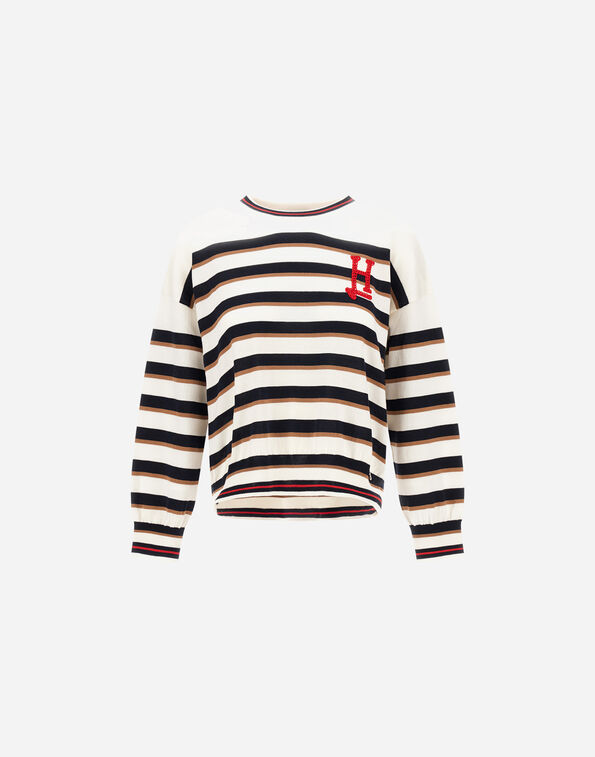 Herno SWEATER IN TWO-TONE STRIPE COTTON  MG000247D721181092