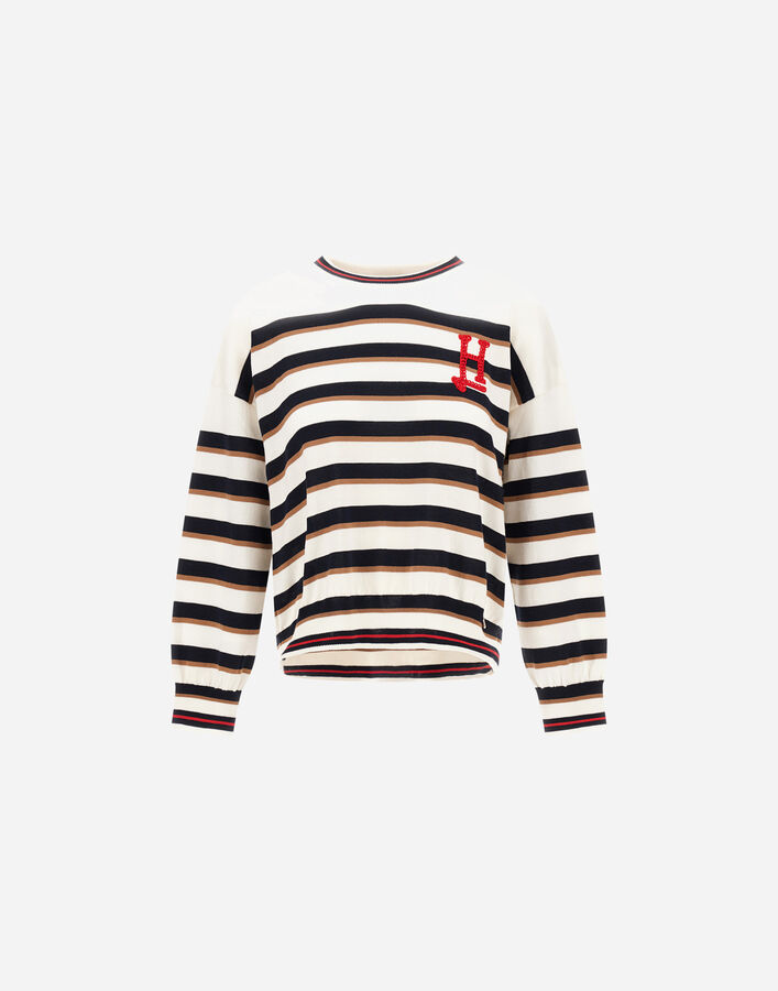 Herno SWEATER IN TWO-TONE STRIPE COTTON  MG000247D721181092