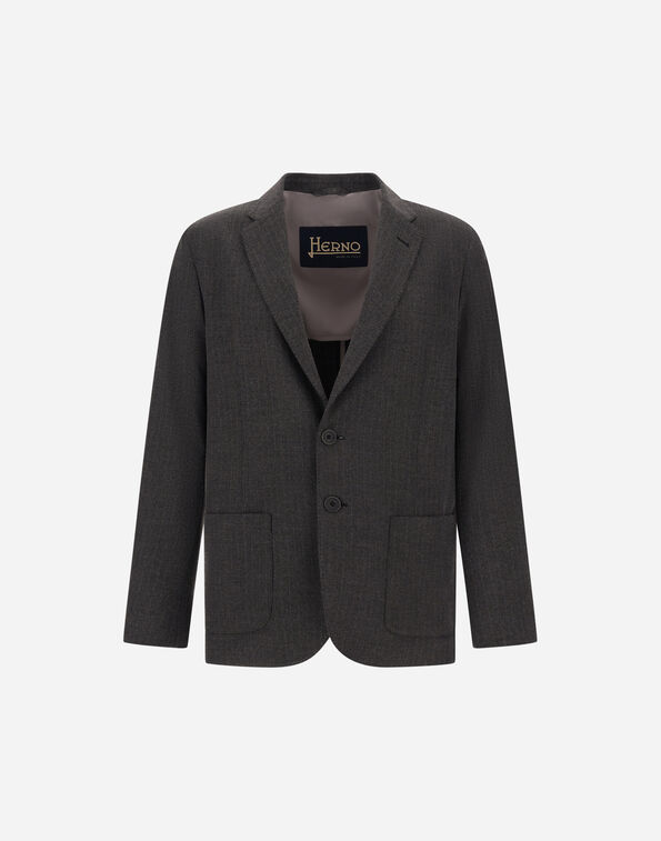 Herno TECHNICAL FABRIC BLAZER WITH PINSTRIPE PATTERN  BLZ00005U12935S9487