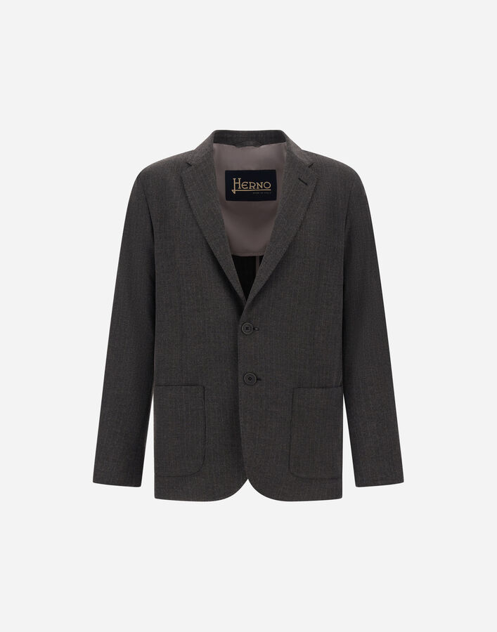 Herno TECHNICAL FABRIC BLAZER WITH PINSTRIPE PATTERN  BLZ00005U12935S9487