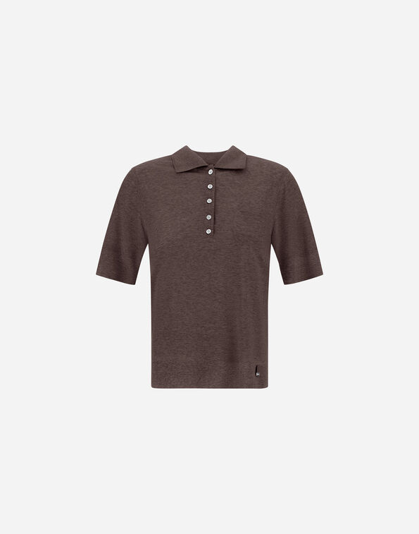 Herno RESORT POLO SHIRT IN KNIT-EFFECT MELANGE JERSEY  JPL0004DR521478800