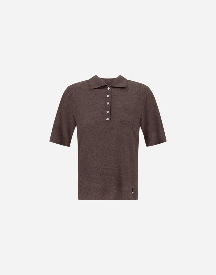 Herno RESORT POLO SHIRT IN KNIT-EFFECT MELANGE JERSEY  JPL0004DR521478800