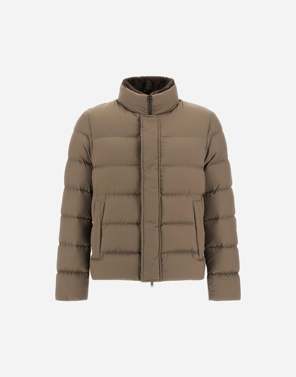 Herno BOMBER JACKET IN ARENDELLE AND FAUX FUR  PI001019U12414Z2700