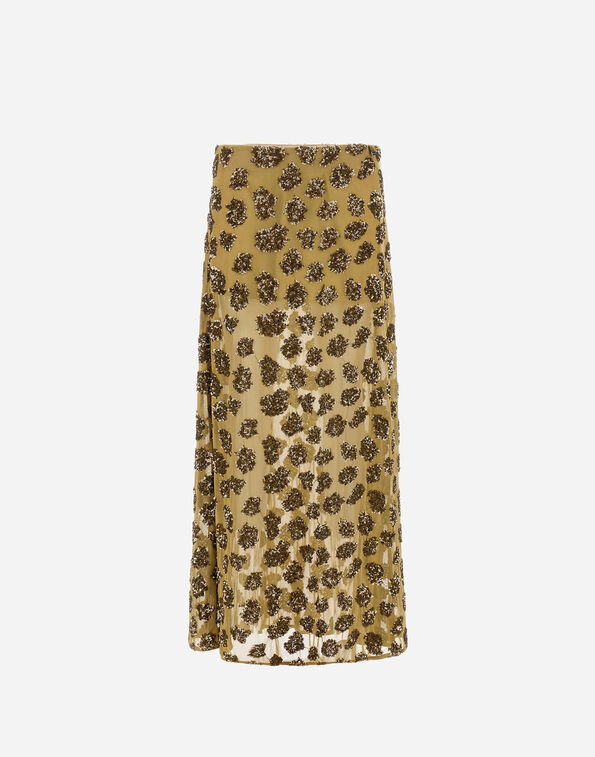Herno SEQUINNED MESH SKIRT  GN000126D129767745