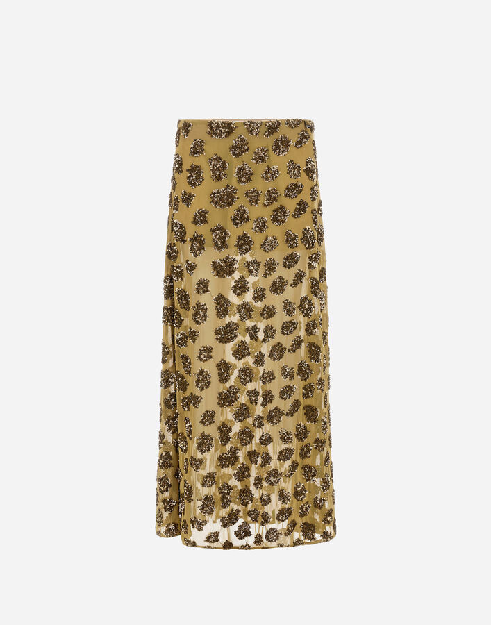 Herno SEQUINNED MESH SKIRT  GN000126D129767745