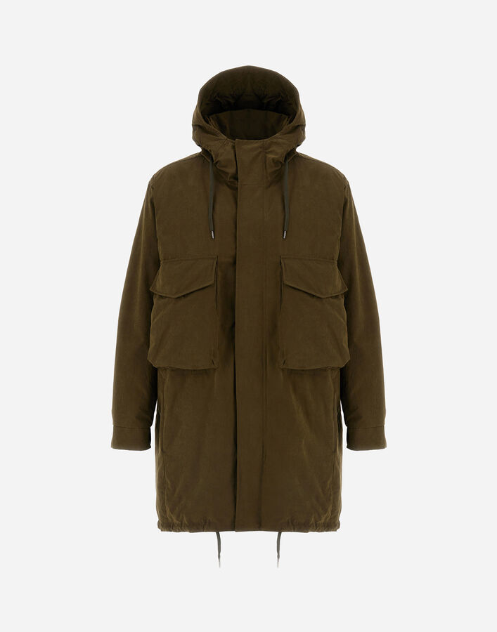 Herno LONG PARKA IN WAXED TECH COTTON  PA000162U13800Z7740