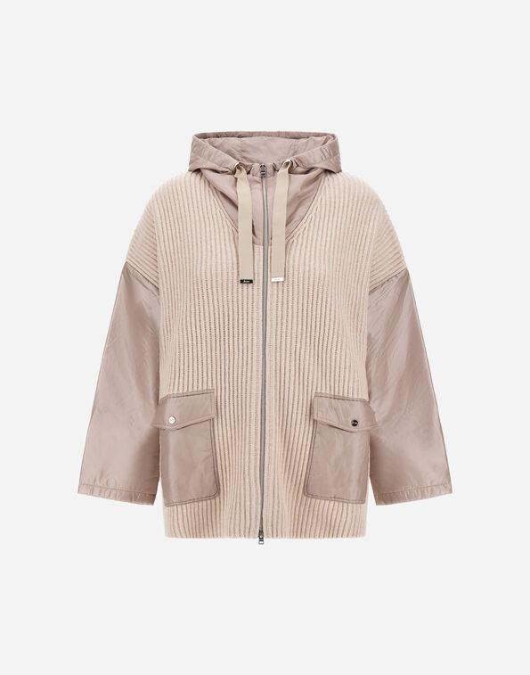 Herno RESORT JACKET IN FISHERMAN&rsquo;S RIB PURE WOOL AND NYLON ULTRALIGHT  MC00036DR702641985