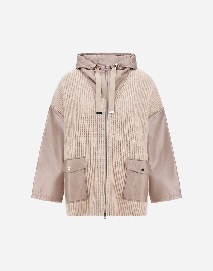 Herno RESORT JACKET IN FISHERMAN&rsquo;S RIB PURE WOOL AND NYLON ULTRALIGHT  MC00036DR702641985