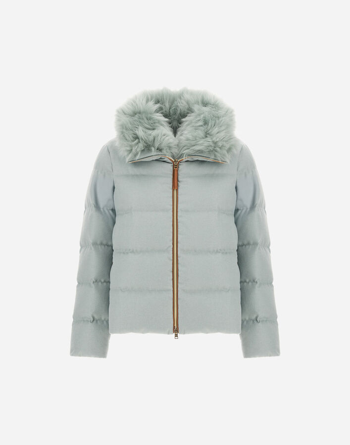 Herno JACKET IN CASHMERE, SILK AND MONOGRAM  PI002151D380877206