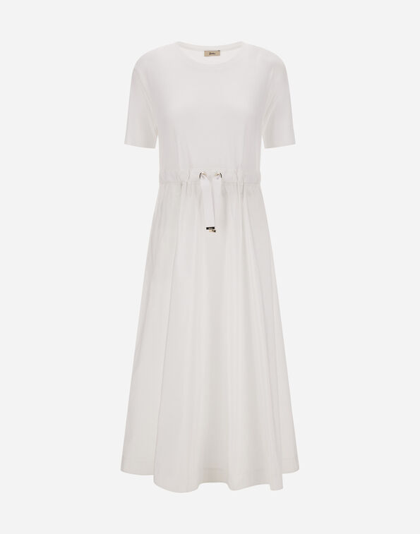 Herno DRESS IN GLAM KNIT EFFECT AND TECHNO TAFFETA  AB000032D520561000