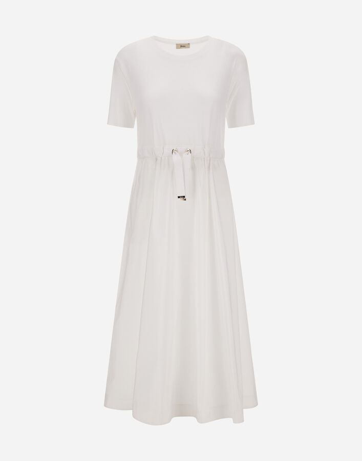 Herno DRESS IN GLAM KNIT EFFECT AND TECHNO TAFFETA  AB000032D520561000