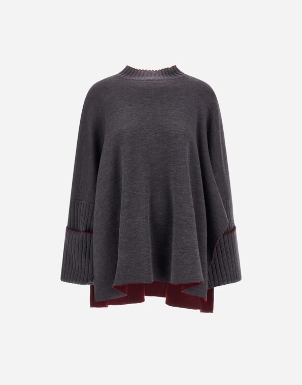 Herno DOUBLE-KNIT WOOL PONCHO  ML000069D700709487