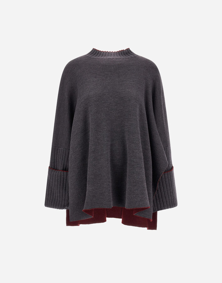 Herno DOUBLE-KNIT WOOL PONCHO  ML000069D700709487
