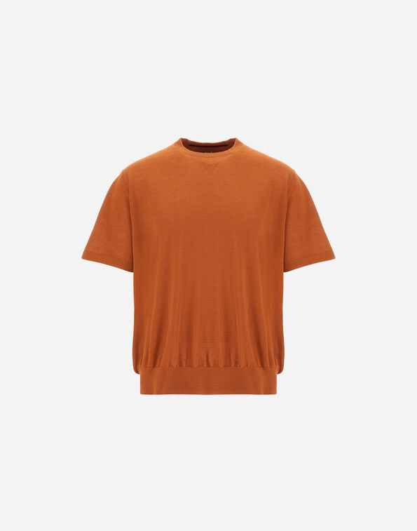 Herno RESORT T-SHIRT IN WOOL AND SILK KNIT  MG00046UR700258160