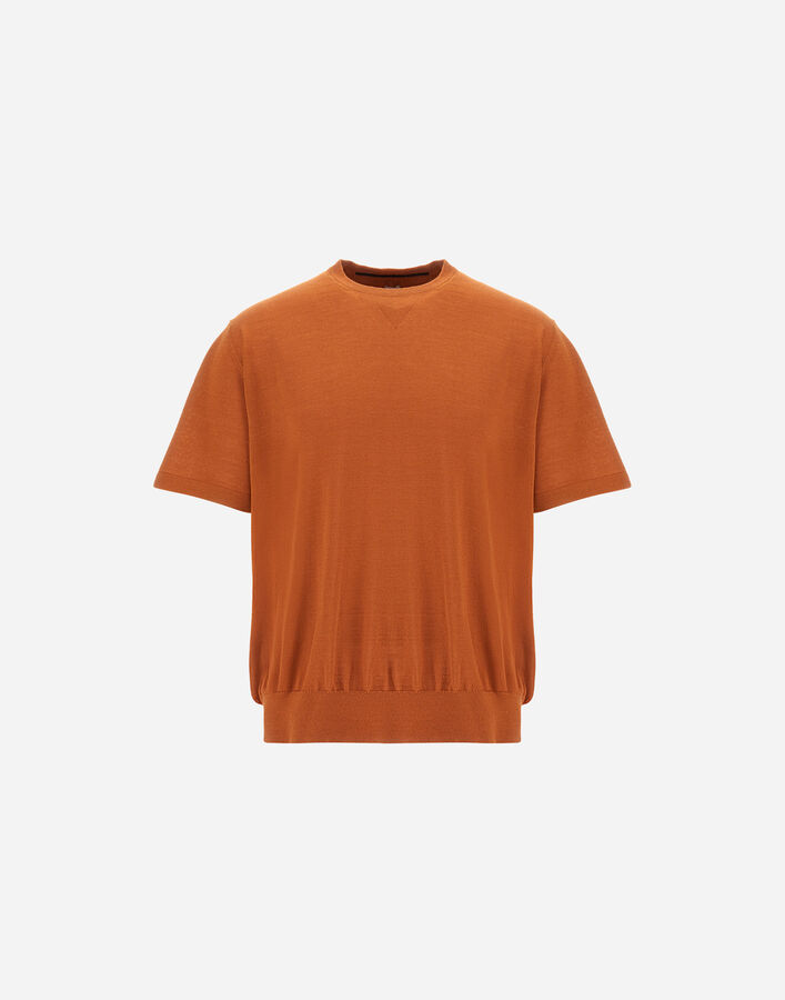 Herno RESORT T-SHIRT IN WOOL AND SILK KNIT  MG00046UR700258160