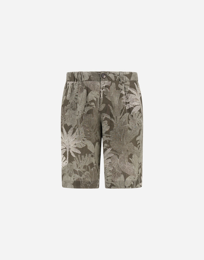 Herno RESORT SHORTS IN FADE-EFFECT LINEN  PT00051UR17162P7772