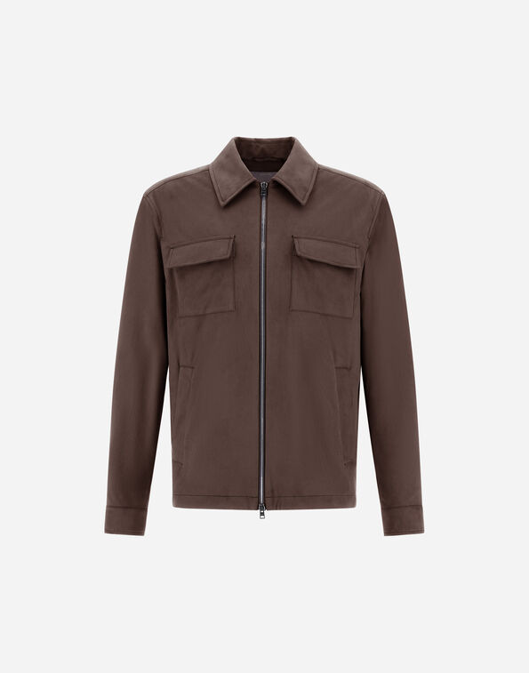 Herno RESORT OVERSHIRT IN SUEDE-EFFECT MICROFIBRE  GI00100UR124548993