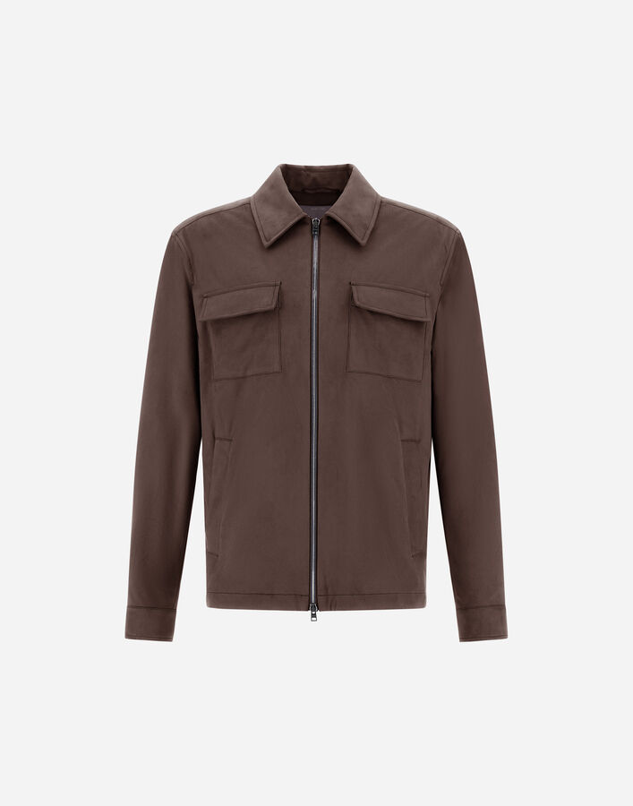 Herno RESORT OVERSHIRT IN SUEDE-EFFECT MICROFIBRE  GI00100UR124548993