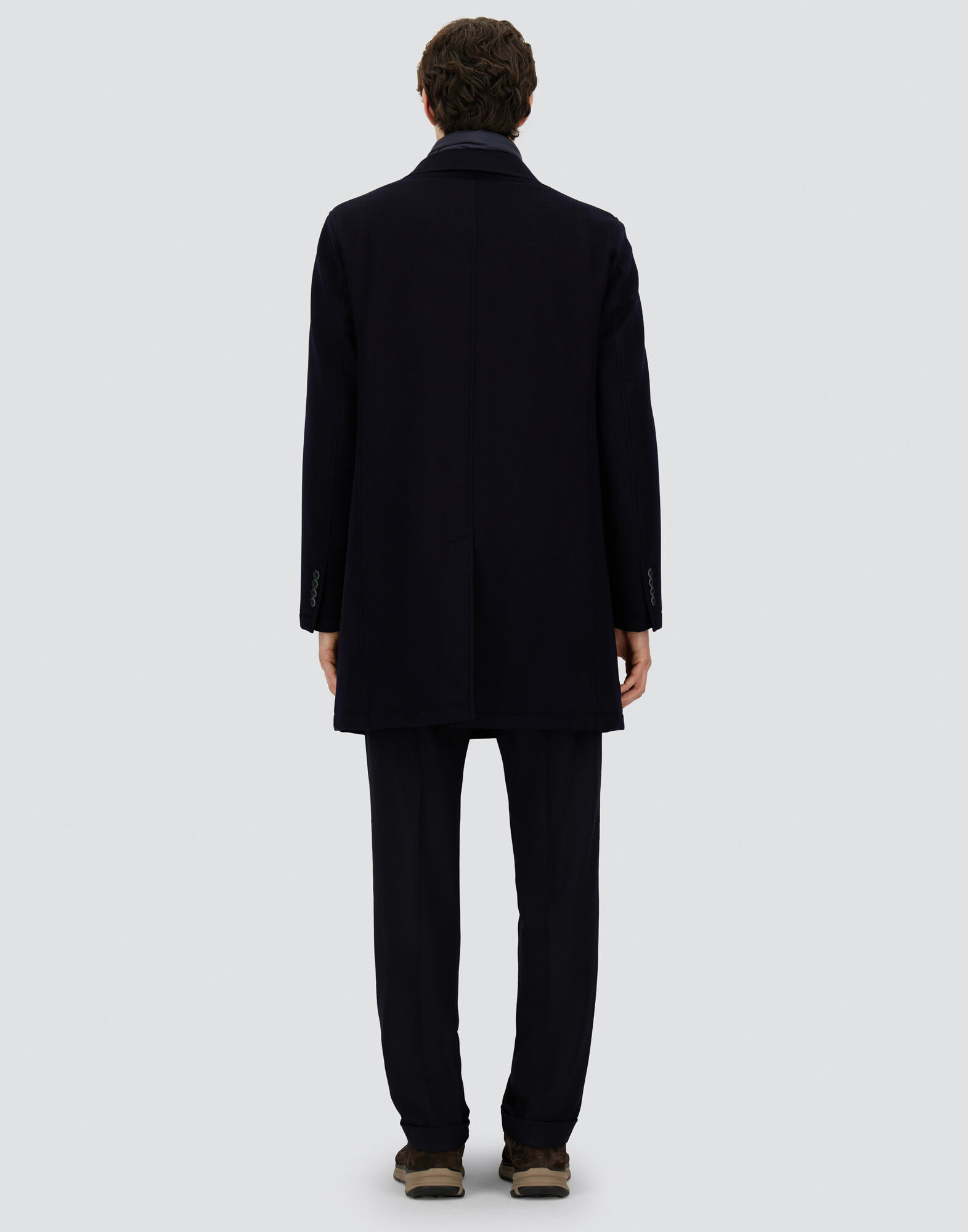 WOOL BEAVER COAT in Navy Blue for Men | Herno®