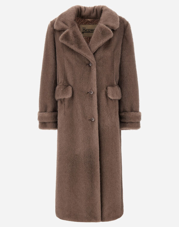 Herno COAT IN MELANGE ALTERNATIVE MINK FUR  GC000545D127392700