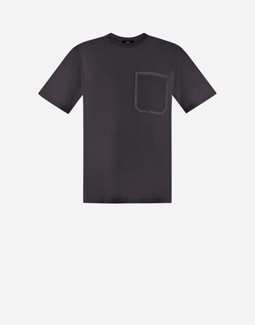 T-SHIRT IN SUPERFINE COTTON JERSEY in Grey for Men | Herno®