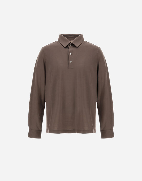 Herno RESORT POLO SHIRT IN SOFT WOOL JERSEY  JPL0009UR520682700