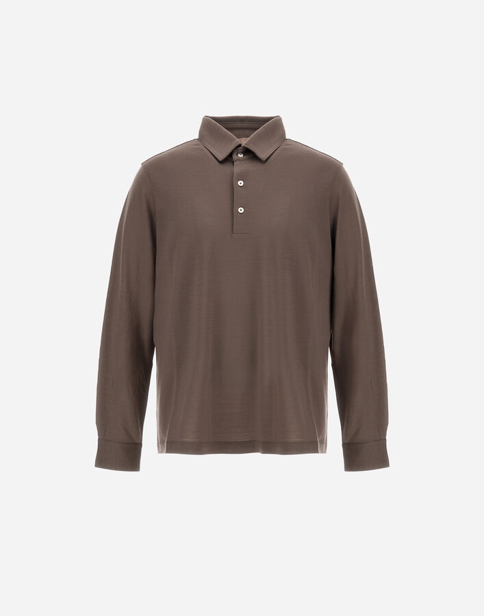 Herno RESORT POLO SHIRT IN SOFT WOOL JERSEY  JPL0009UR520682700