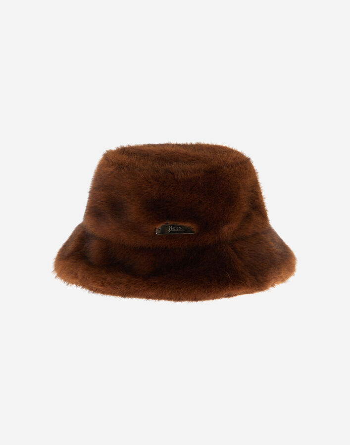 Herno MINK-EFFECT FUR-TOUCH HAT  BER00073D127398800