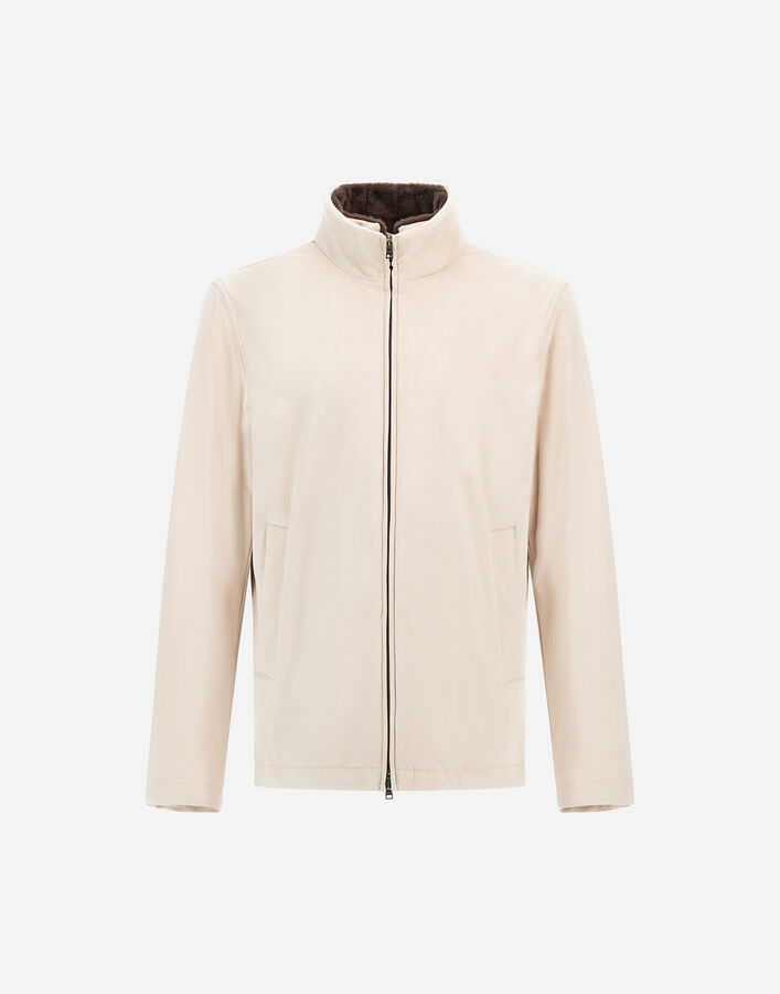 Herno RESORT BOMBER JACKET IN SUEDE-EFFECT MICROFIBRE AND LIGHT FAUX FUR  GI00099UR124541310