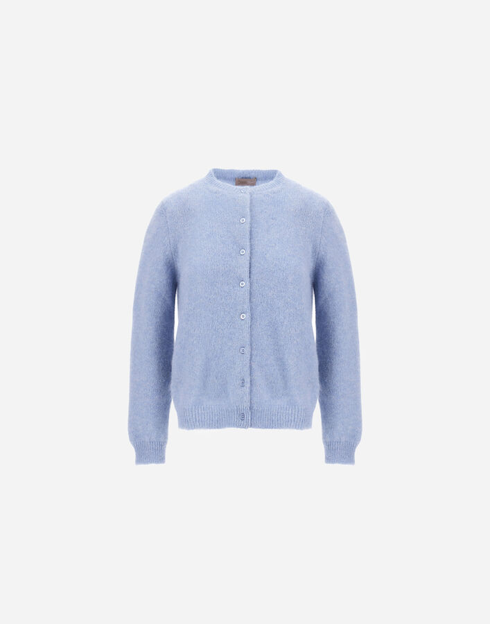 Herno RESORT CARDIGAN IN ALPACA AND LUREX STOCKING STITCH  MC00048DR703349004