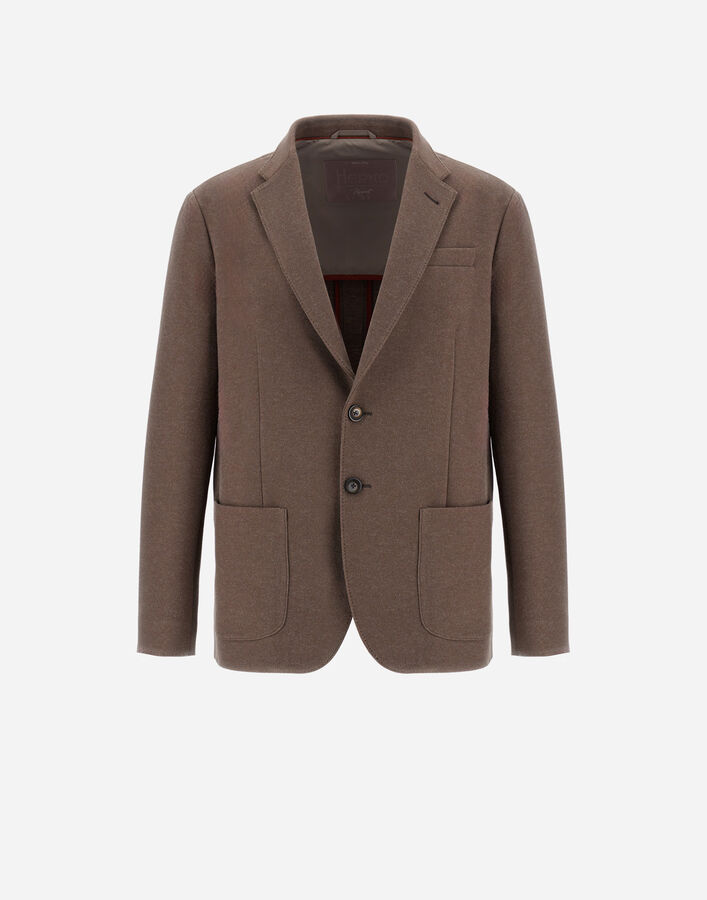 Herno RESORT BLAZER IN SOFT WOOL-EFFECT JERSEY  GA00021UR129072700