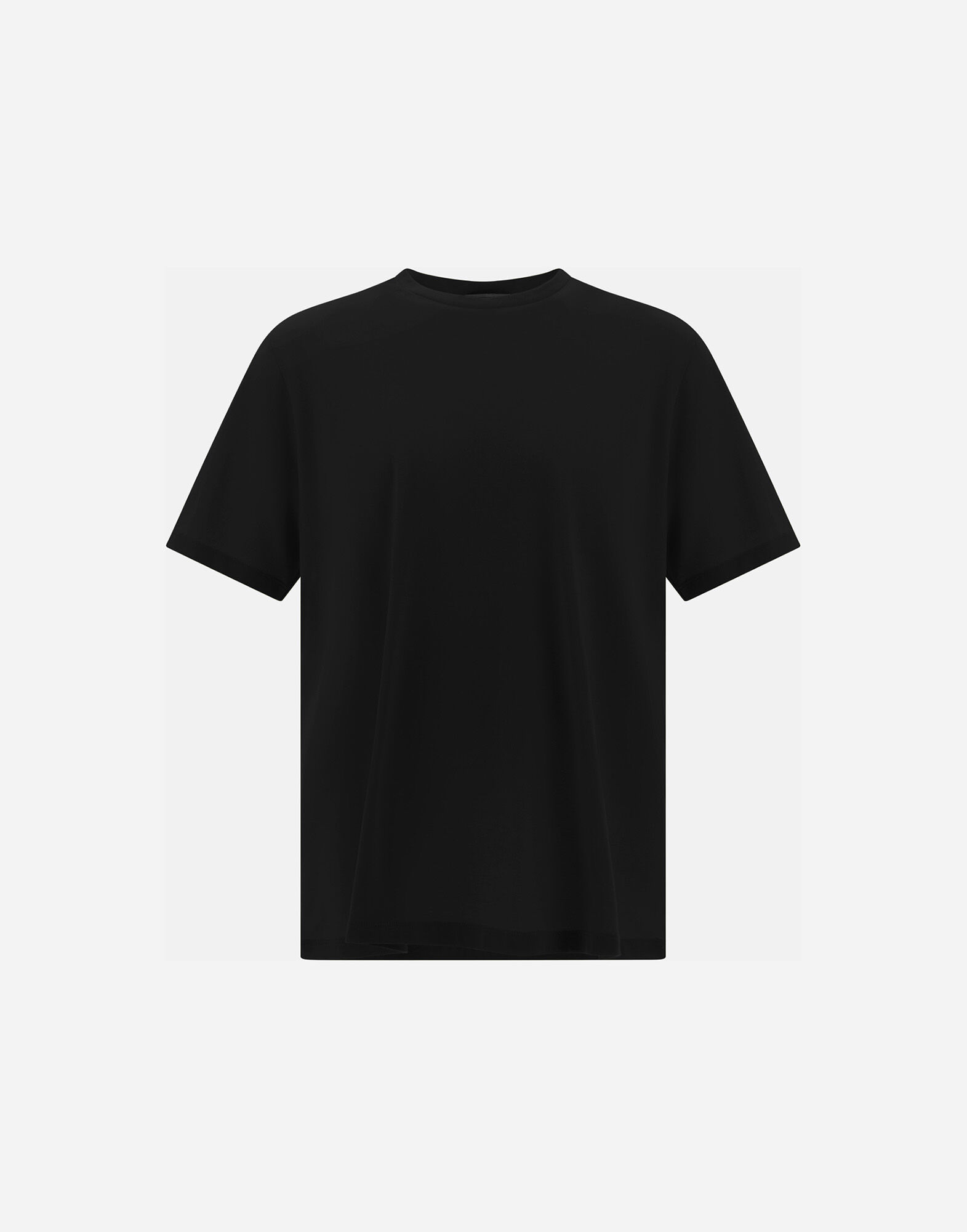 JERSEY CREPE T-SHIRT in Black for Men | Herno®