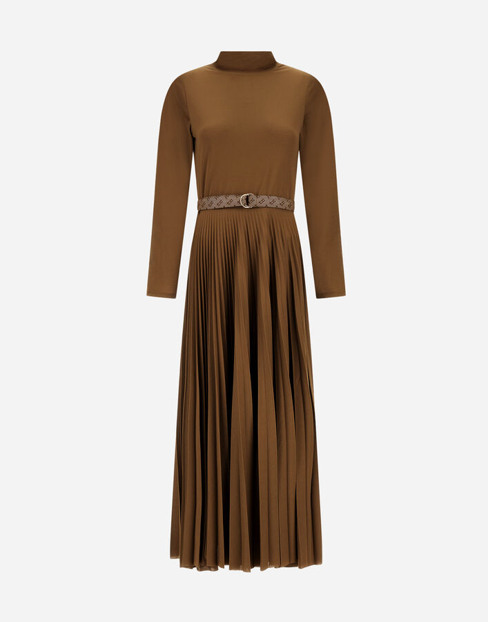 Herno DRESS IN PLEATED JERSEY AND MONOGRAM  AB000043D521052157