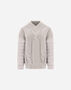 RESORT SOFT CABLE SWEATER WITH NYLON ULTRALIGHT SLEEVES Herno 