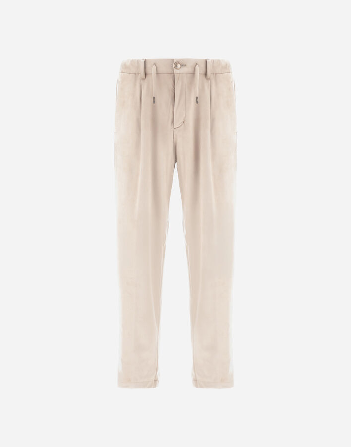 Herno RESORT TROUSERS IN SUEDE-EFFECT MICROFIBRE  PT00045UR124541310