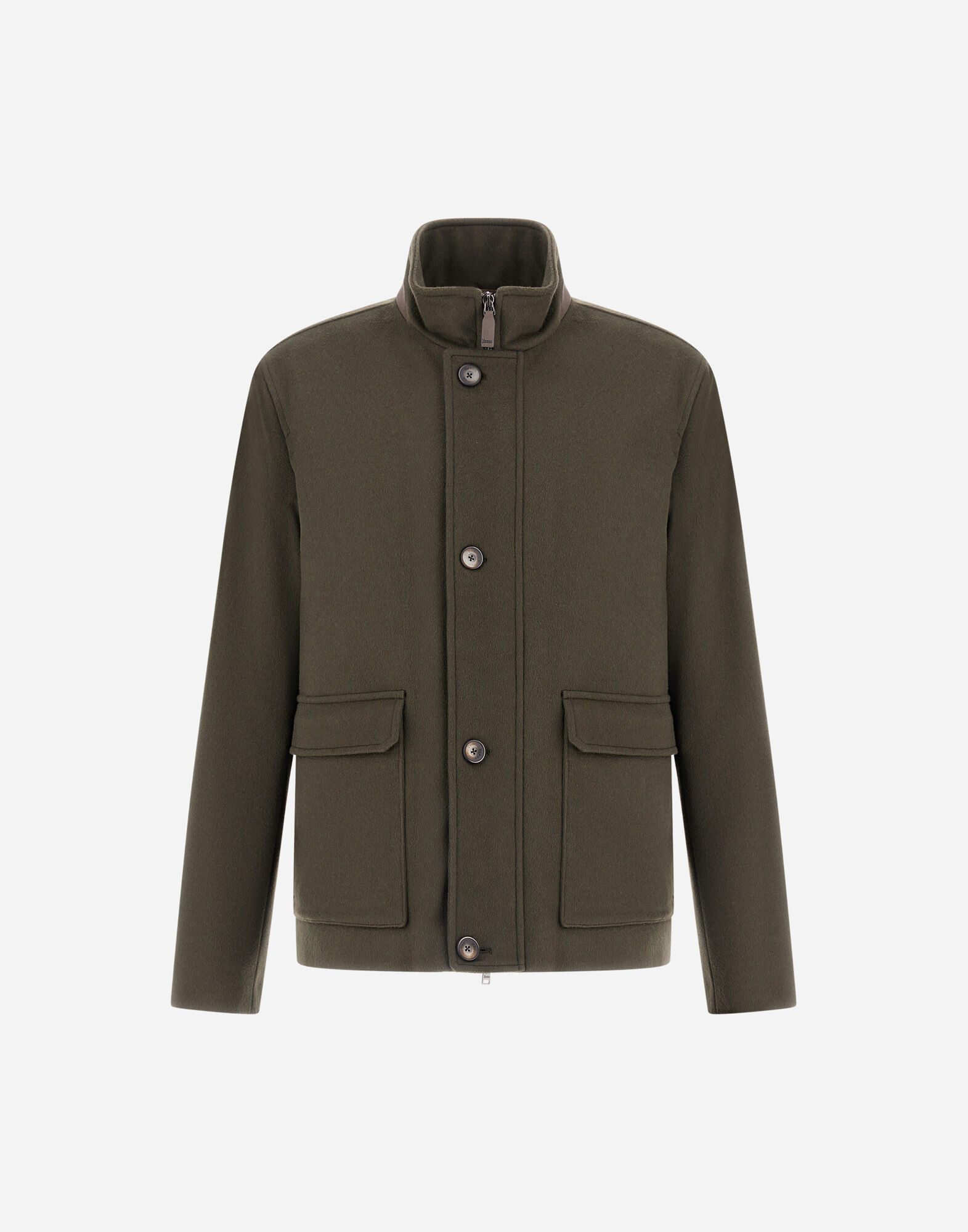 FIELD JACKET IN PURE CASHMERE in Olive Green for Men | Herno®