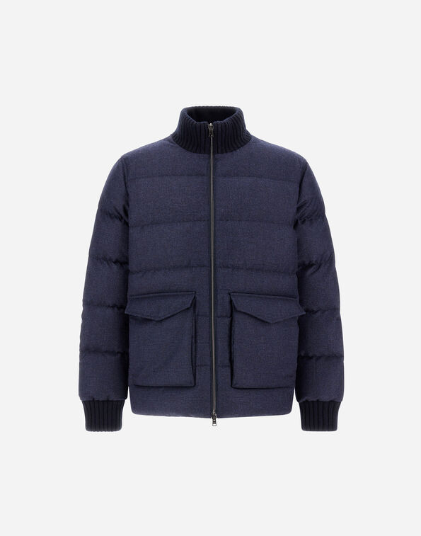 Herno BOMBER IN GLEN CHECK WOOL AND CASHMERE  PI001301U334529200