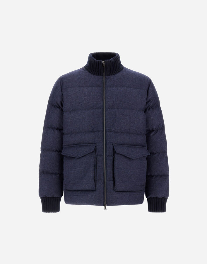 Herno BOMBER IN GLEN CHECK WOOL AND CASHMERE  PI001301U334529200