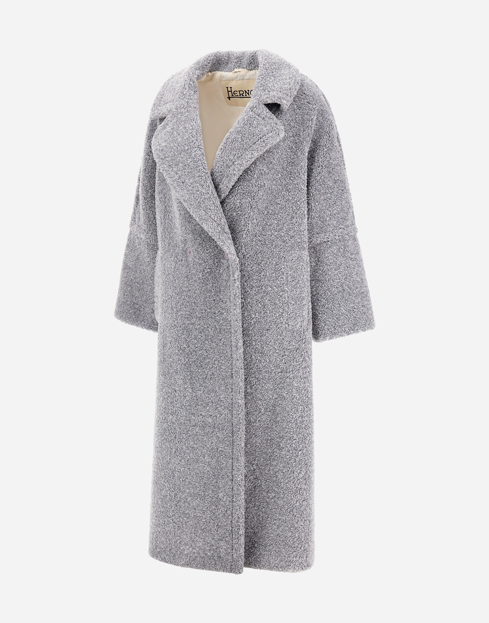 美品HERNO 2Wayコート40グレー COAT IN MELANGE TEDDY in Grey for Women | Herno®