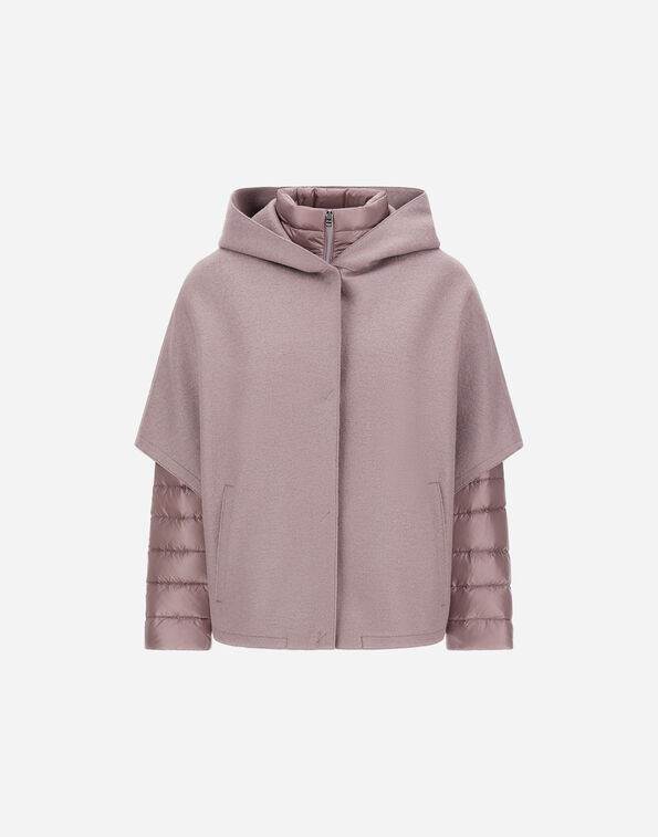 Herno RESORT CAPE IN FELTED WOOL & NYLON ULTRALIGHT  PI00154DR333724400