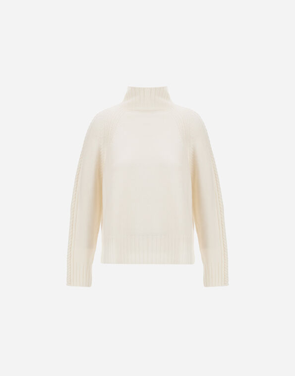 Herno SWEATER IN RIBBED & BRAIDED MERINO WOOL  ML000053D703051000