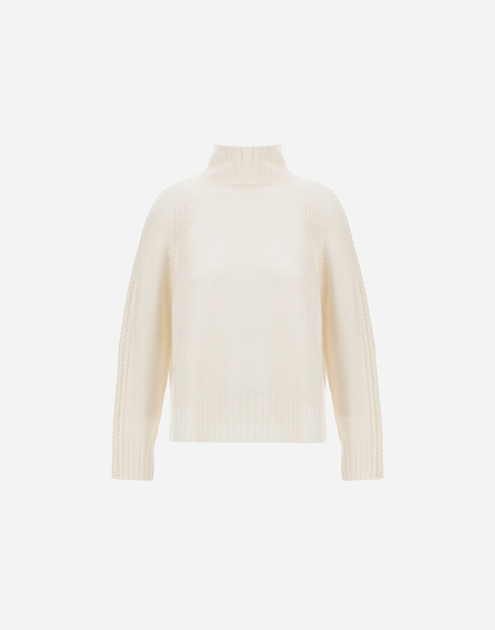 Herno SWEATER IN RIBBED & BRAIDED MERINO WOOL  ML000053D703051000