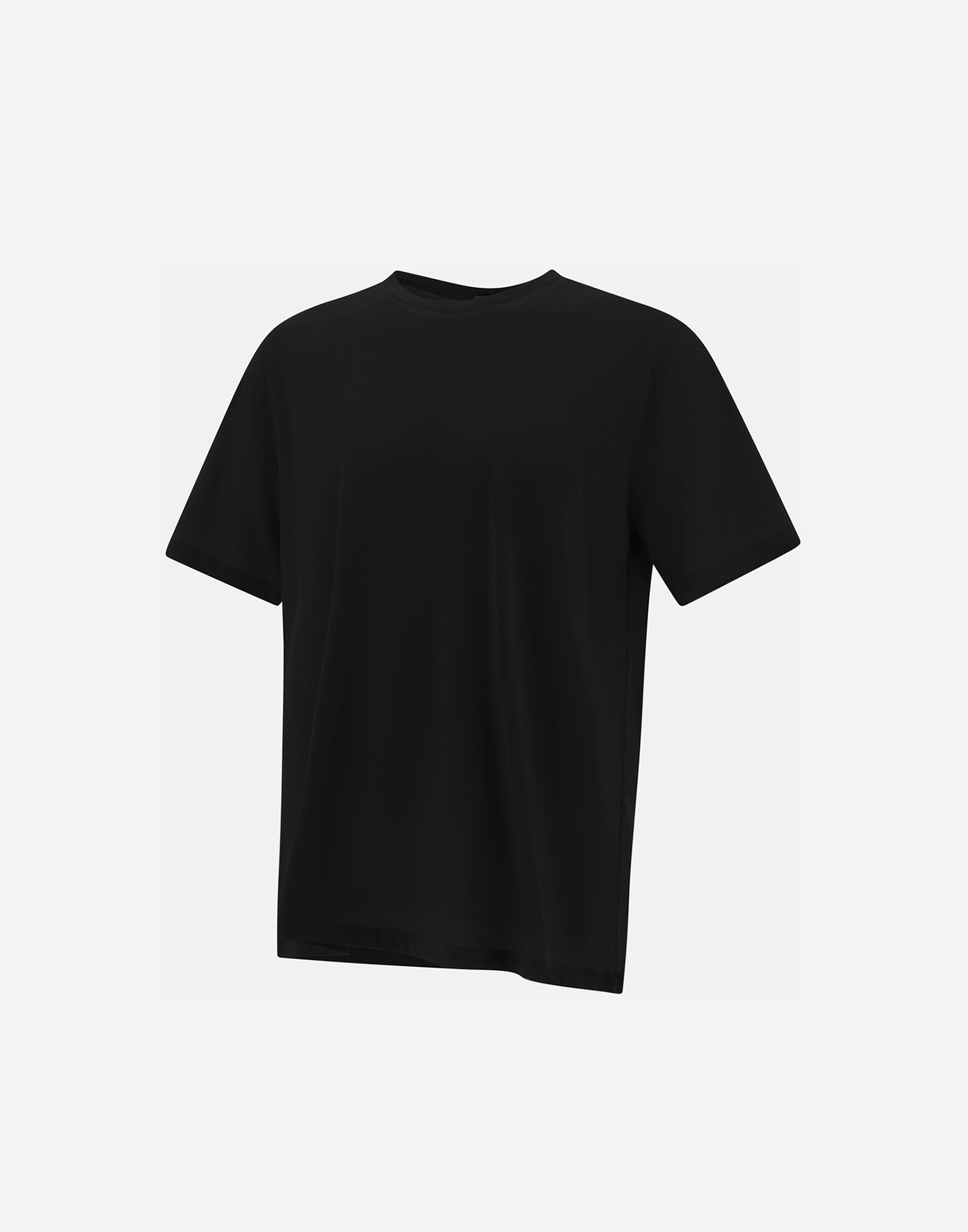 JERSEY CREPE T-SHIRT in Black for Men | Herno®