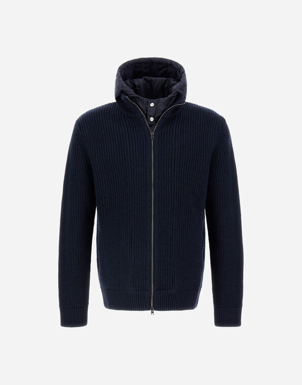 Herno JACKET IN RIBBED MERINO WOOL G.5 AND NYLON CHAMONIX  MC000195U702729290