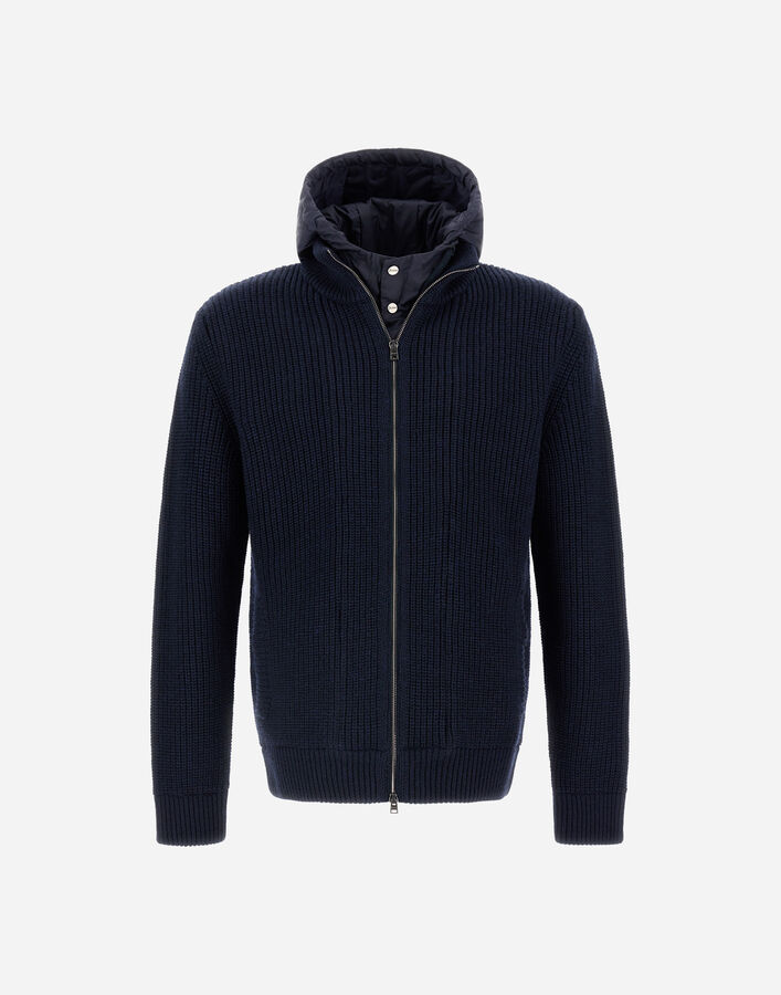 Herno JACKET IN RIBBED MERINO WOOL G.5 AND NYLON CHAMONIX  MC000195U702729290