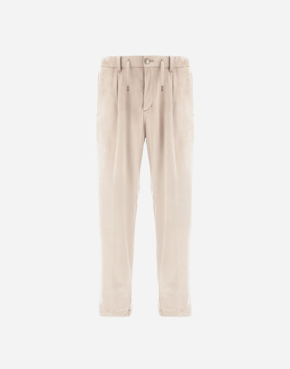 Herno RESORT TROUSERS IN SUEDE-EFFECT MICROFIBRE  PT00045UR124541310