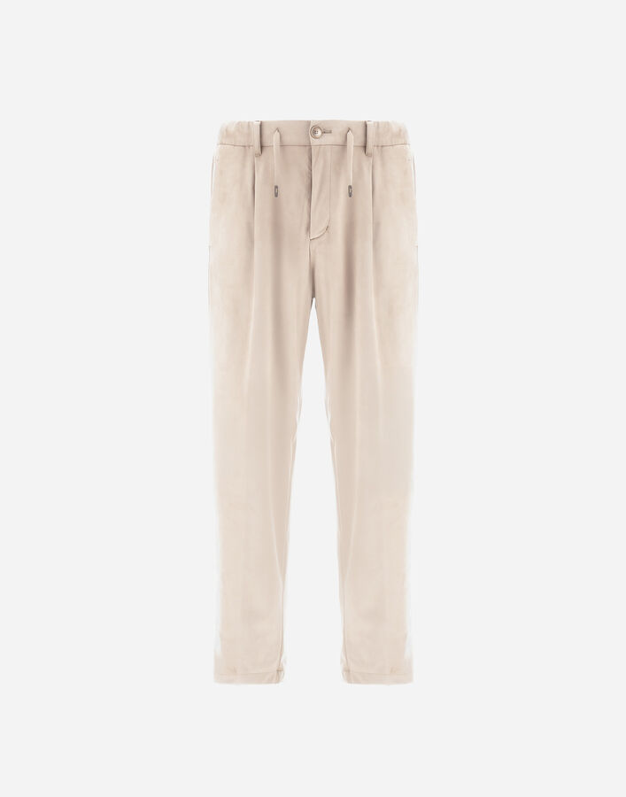 Herno RESORT TROUSERS IN SUEDE-EFFECT MICROFIBRE  PT00045UR124541310