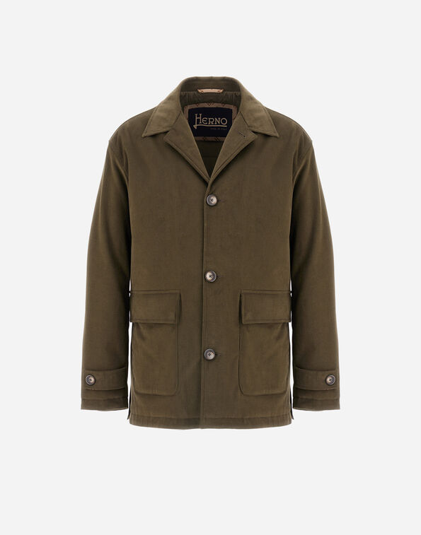 Herno SHACKET IN STRETCH COTTON VELVET AND MONOGRAM  GI000551U13268S7780