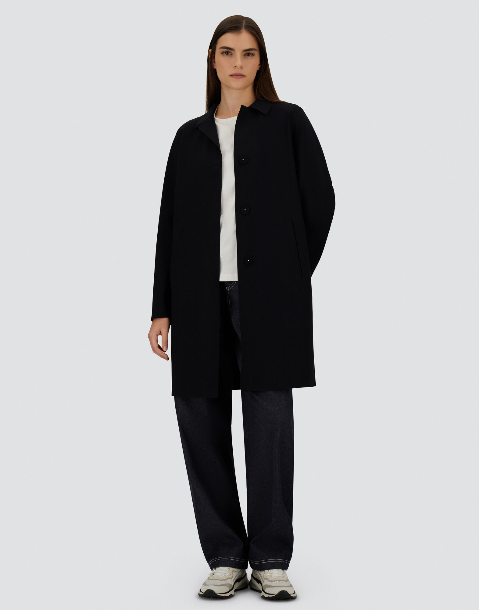 COAT IN FIRST-ACT PEF in Black for Women | Herno®
